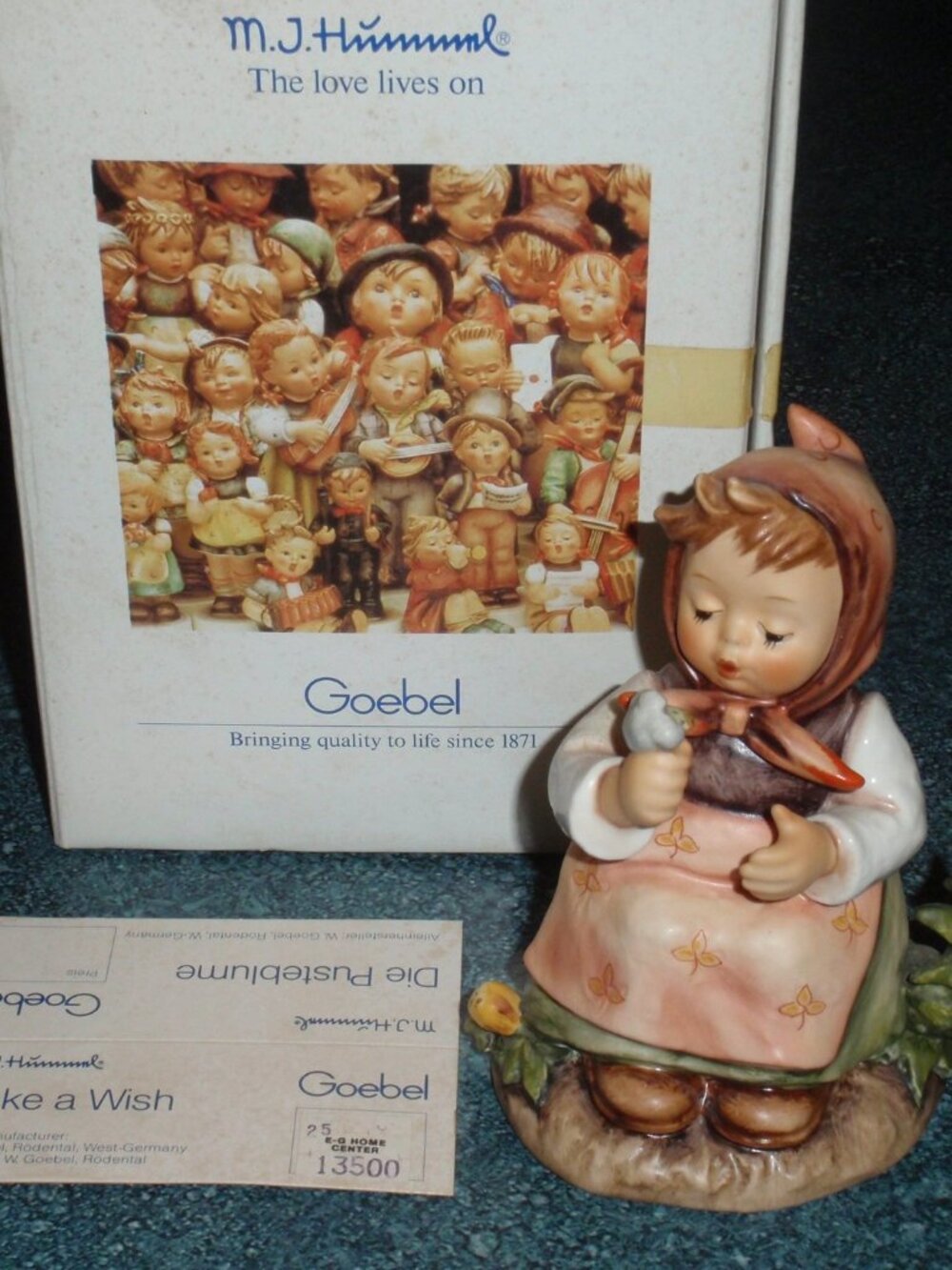 "Make A Wish" Hummel Figurine #475 TMK6 With Box - Girl With Dandelion - GIFT!